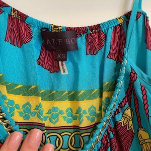 HALE BOB Maxi Multicolored Vacation Dress Sleeveless XS